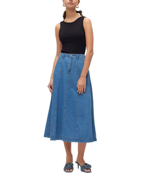 Длинная джинсовая юбка из хлопка Vero Moda Brynn для женщин