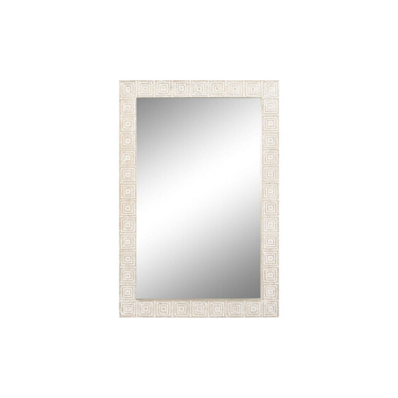 Wall mirror Home ESPRIT White Natural Mango wood Indian Man 94 x 3 x 140 cm