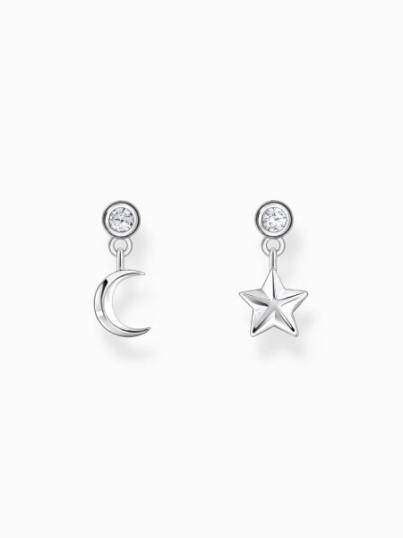 Thomas Sabo H2293-051-14 Silver stud earrings moon and star