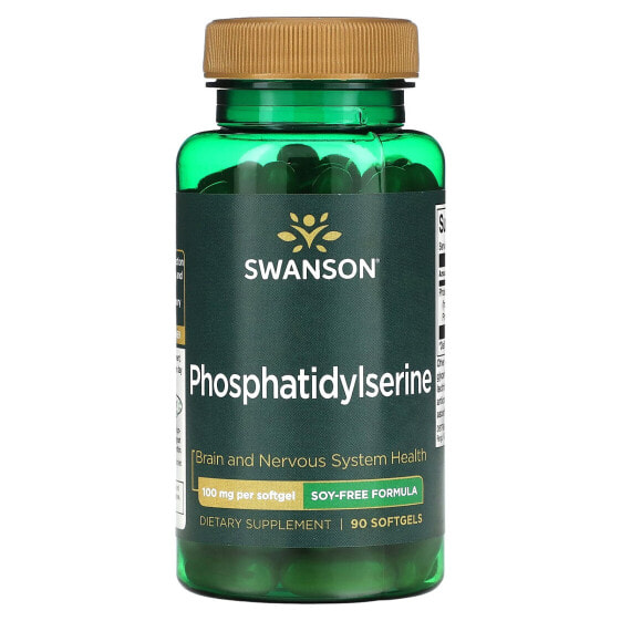 Препарат для улучшения памяти Swanson Phosphatidylserine без сои, 100 мг, 90 капсул