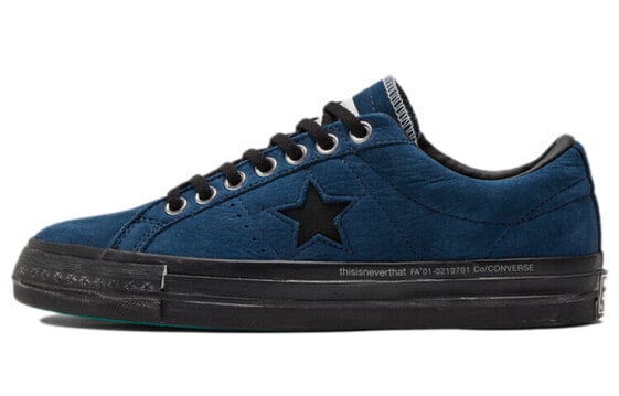 Кеды Converse One Star Thisisneverthat 172394C, мужские и женские, синие и черные, низкие, антискользящие, износостойкие