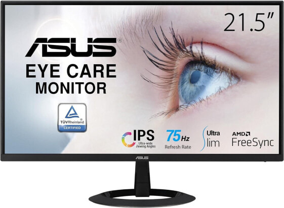 ASUS Eye Care VZ279HE - 27 Zoll Full HD Monitor - Schlankes Design, Rahmenlos, Flicker-Free, Blaulichtfilter - 75 Hz, 16:9 IPS Panel, 1920x1080 - HDMI, D-Sub