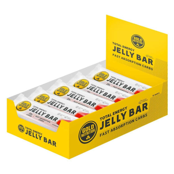 GOLD NUTRITION Energy Jelly Bars Box 30g 15 Units Strawberry