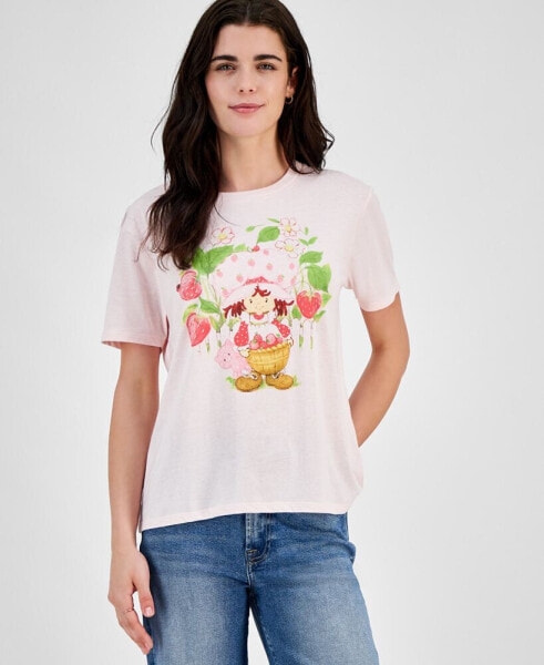 Juniors' Strawberry Shortcake Crewneck Tee