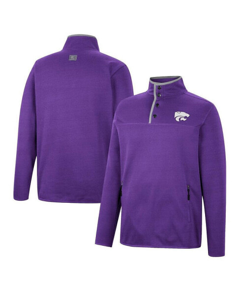 Men's Purple Kansas State Wildcats Rebound Quarter-Snap Jacket