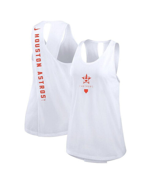 Women's White Houston Astros Team Crossback Tank Top