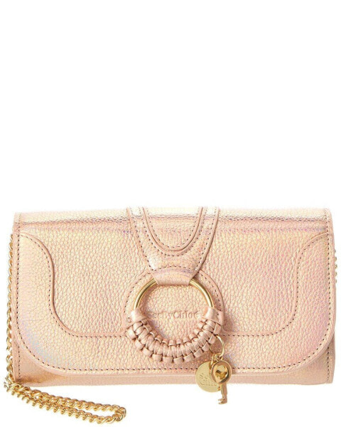 See By Chloé Hana Leather Wallet On Chain Women's Gold