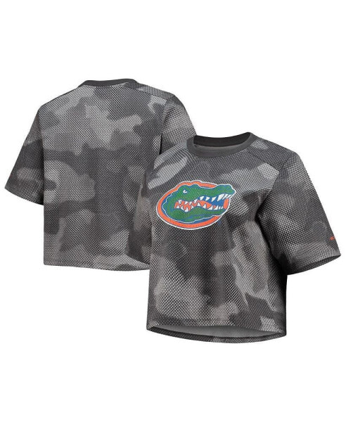 Women's Gray, Black Florida Gators Park Camo Boxy T-shirt