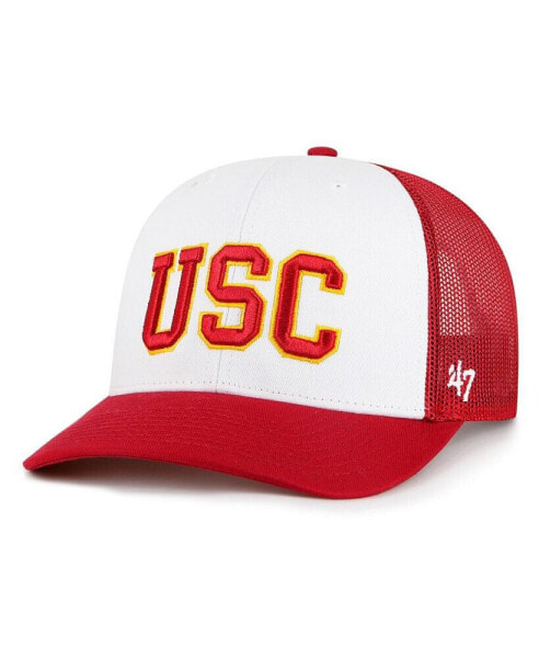 Men's White/Cardinal USC Trojans Freshman Trucker Adjustable Hat