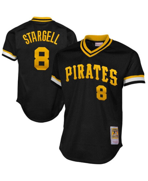 Men's Willie Stargell Black Pittsburgh Pirates 1982 Authentic Cooperstown Collection Mesh Batting Practice Jersey