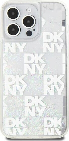 DKNY DKNY Liquid Glitter Multilogo - Etui iPhone 15 Pro Max (biały)