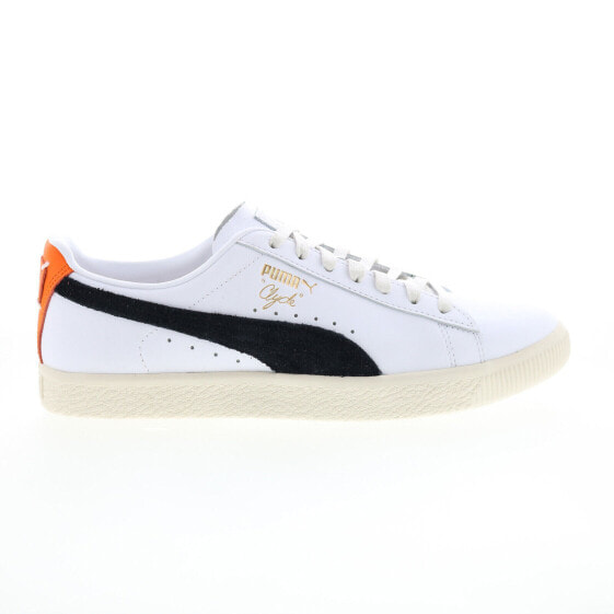 Puma Clyde Base L 39941301 Mens White Leather Lifestyle Sneakers Shoes