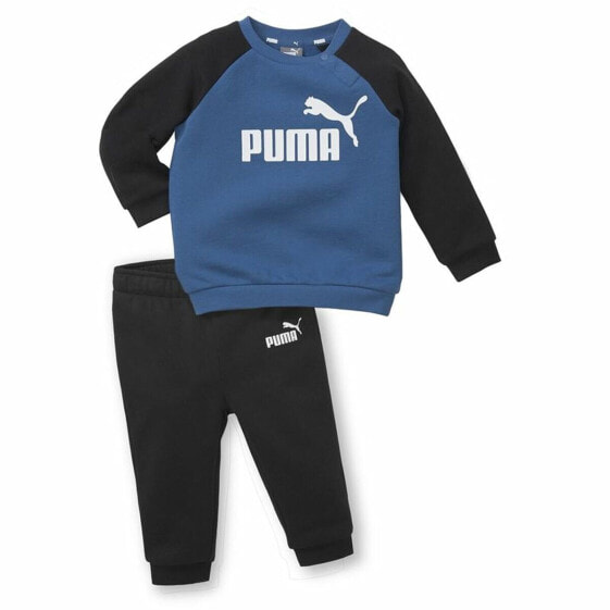 Детский спортивный костюм Puma Minicats Essentials Raglan Чёрный Синий