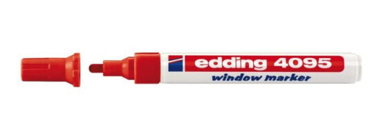 Маркер EDDING 4095 10 шт - красный, белый - пластик 2 мм