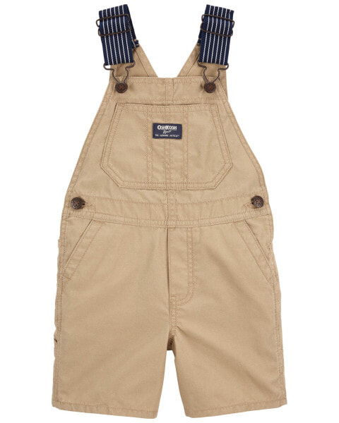 Toddler Hickory Stripe Strap Shortalls 5T