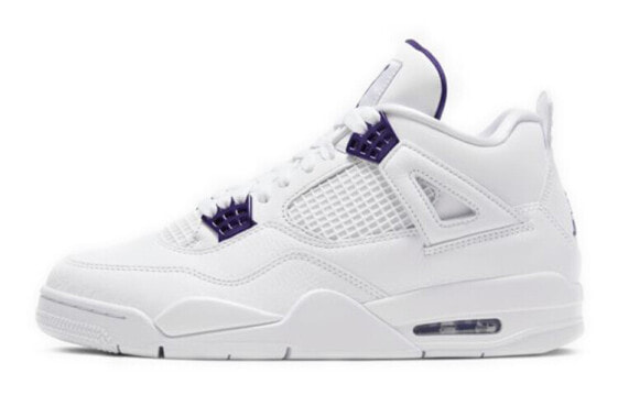 Кроссовки Nike Air Jordan 4 Retro Metallic Purple (Белый)