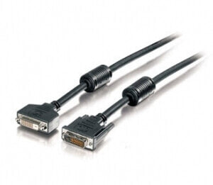 Equip DVI-D Dual Link Extension Cable - 1.8m - 1.8 m - DVI-D - DVI-D - Male - Female - Black