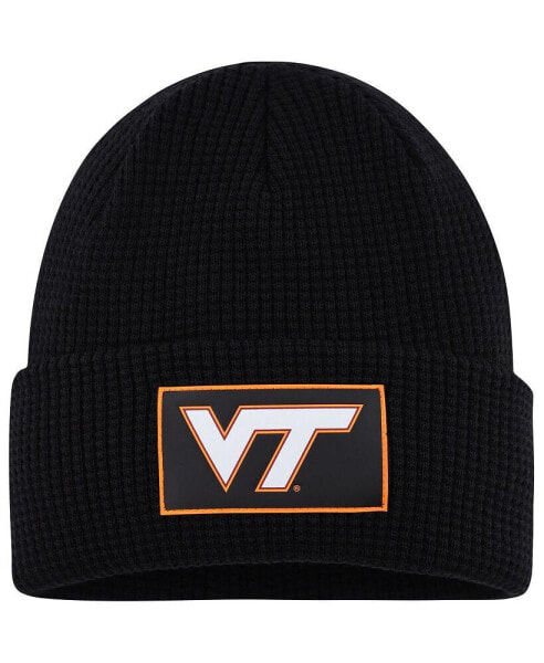 Men's Black Virginia Tech Hokies Gridiron Cuffed Knit Hat