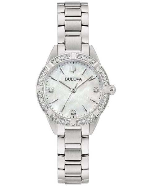 Women's Classic Sutton Diamond (1/20 ct. t.w.) Stainless Steel Bracelet Watch 28mm