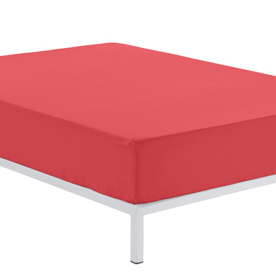 Fitted bottom sheet Alexandra House Living Red 200 x 200 cm