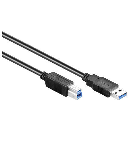 Good Connections USB A/USB B - 0.5 m - 0.5 m - USB A - USB B - USB 3.2 Gen 1 (3.1 Gen 1) - Male/Male - Black