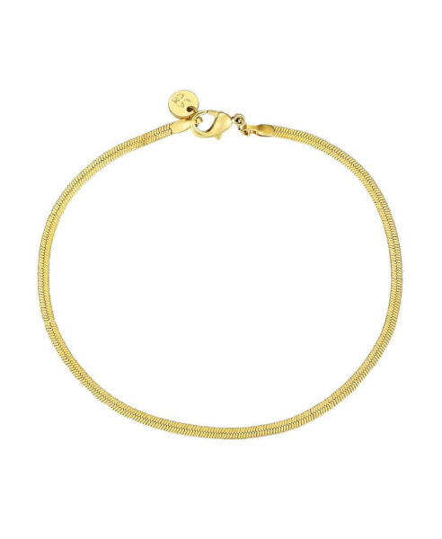 Gold-Tone Stainless Steel Herringbone Bracelet