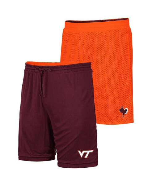Men's Orange, Maroon Virginia Tech Hokies Wiggum Reversible Shorts