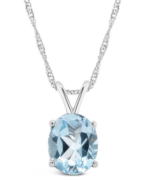 Topaz (3-5/8 ct. t.w.) Pendant Necklace in 14K White Gold