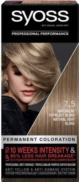 Syoss Farba do włosów trwale koloryzująca 7-5 Naturalny Popielaty Blond
