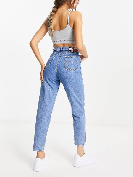 Tommy Jeans ultra high rise mom jean in mid wash