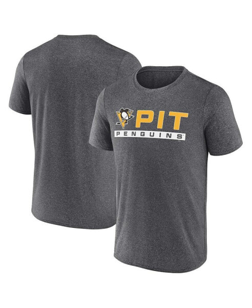 Men's Heather Charcoal Pittsburgh Penguins Playmaker T-shirt