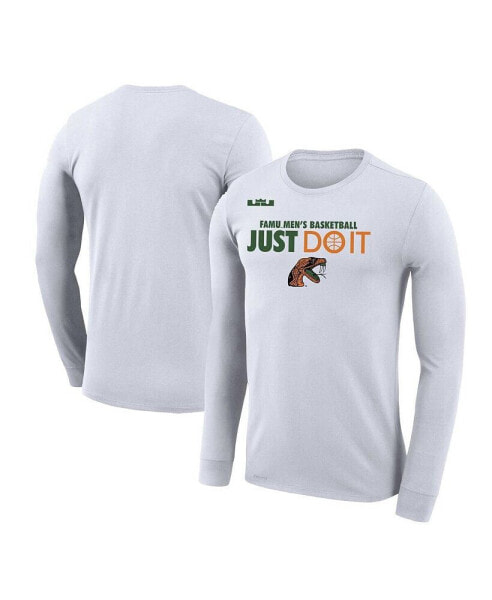 Men's x LeBron James White Florida A&M Rattlers Legend Performance Long Sleeve T-shirt