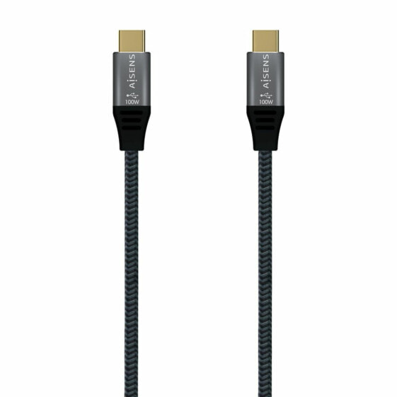 USB-C Cable Aisens A107-0671 1 m Grey (1 Unit)