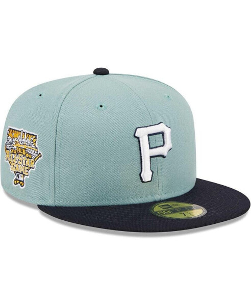 Men's Light Blue, Navy Pittsburgh Pirates Beach Kiss 59FIFTY Fitted Hat