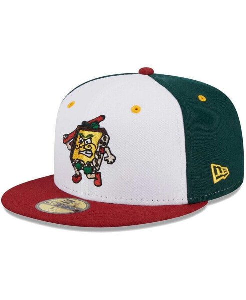 Головной убор New Era белый с разноцветными ночными темами Altoona Curve Theme Nights Altoona Pizzas 59FIFTY