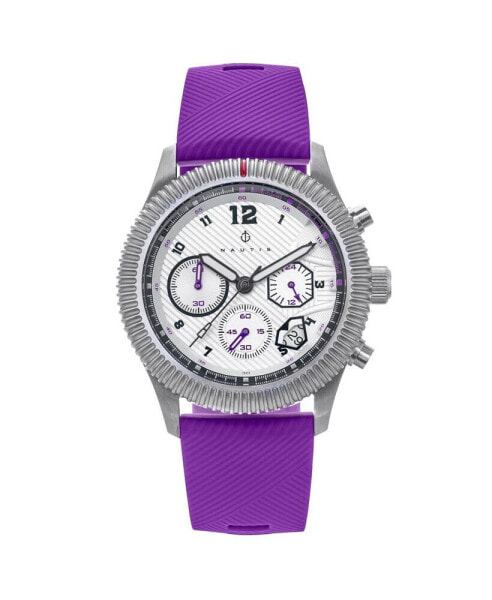 Men Meridian Rubber Watch - Purple, 42mm