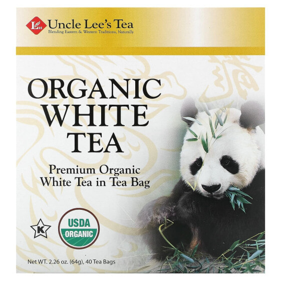 Чай белый органический Uncle Lee's Tea, 40 пакетиков, 64 г