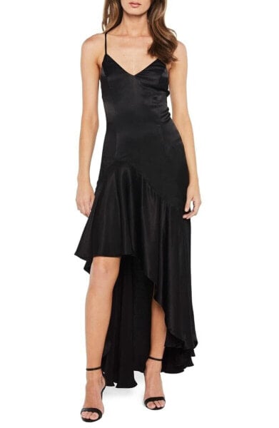 Bardot 154271 Women's Arella Satin Gown Sleeveless Black Size 10/Large US