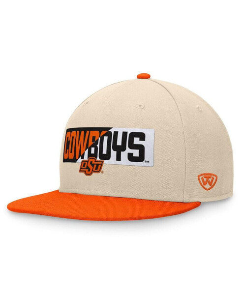 Men's Khaki Oklahoma State Cowboys Goalaso Snapback Hat