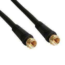 InLine SAT Cable Premium 2x shielded 2x F-male >85dB black 5m