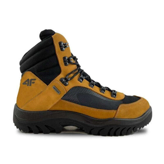 Мужские ботинки спортивные треккинговые желтые текстильные высокие демисезонные 4F M H4Z21-OBMH253 brown