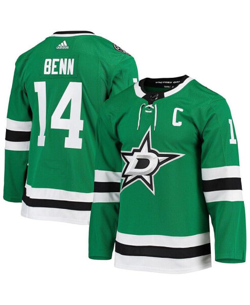 Men's Jamie Benn Kelly Green Dallas Stars Home Captain Patch Authentic Pro Player Jersey