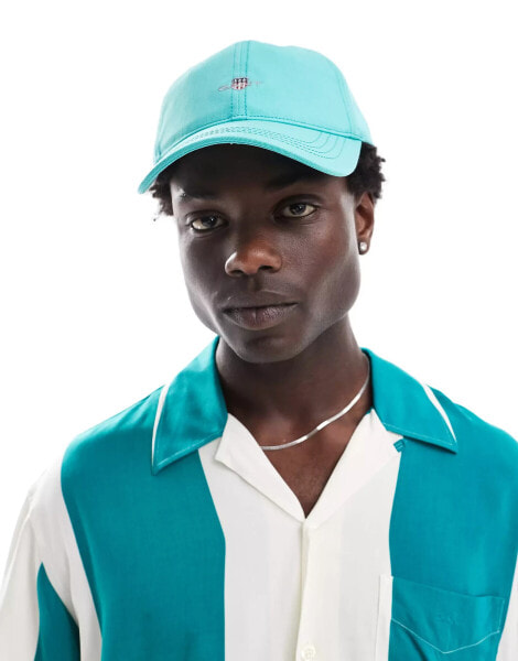 GANT shield logo embroid baseball cap in mint green