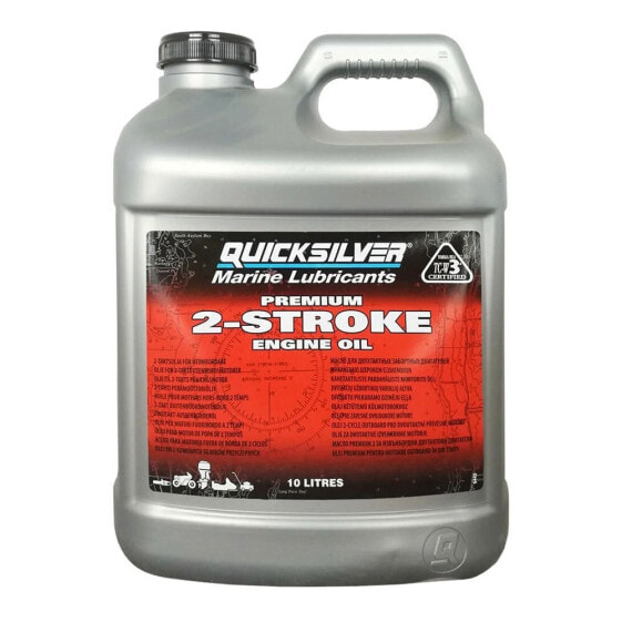 QUICKSILVER BOATS Premium 2 Cycle TC-W3 Outboard Oil 10L 2 Units Engine