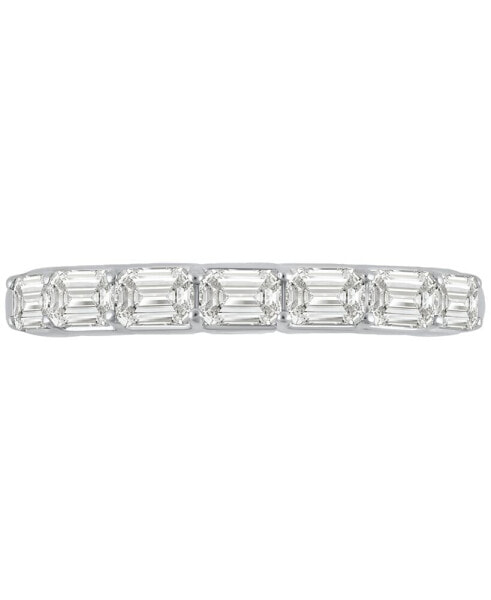 Diamond Emerald-Cut Anniversary Band (1 ct. t.w.) in 14k White Gold