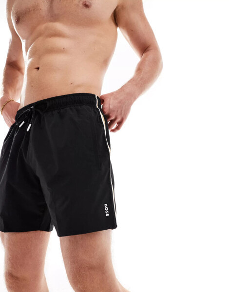 BOSS iconic swim short in black