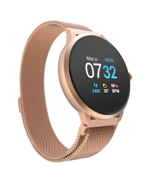 Women's Sport 3 Rose Gold-Tone Mesh Strap Fitness Tracker Smartwatch, 45mm