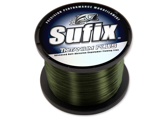 3 Spools Sufix Tritanium Plus Mono Line, 12 Lb., 3600 Total Yds, Dark Green