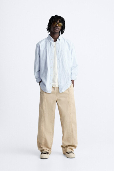 Textured ripstop trousers
