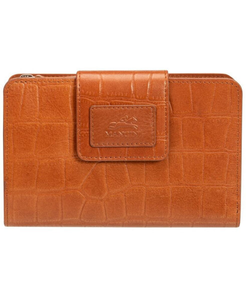 Кошелек женский Mancini Croco Collection RFID Secure Mini Clutch